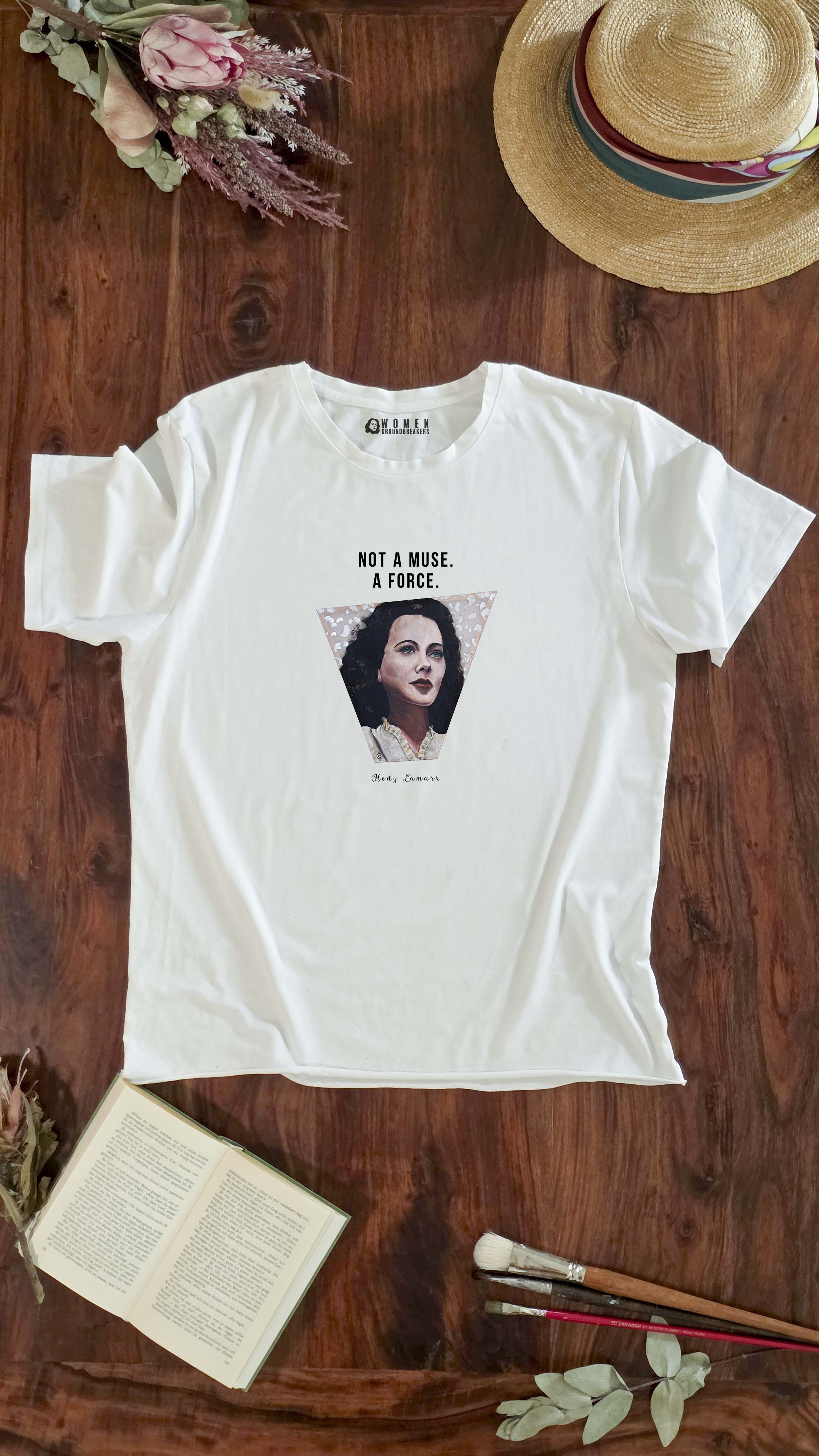 Hedy Lamarr 'Not A Muse' | Organic T-Shirt With Original Design